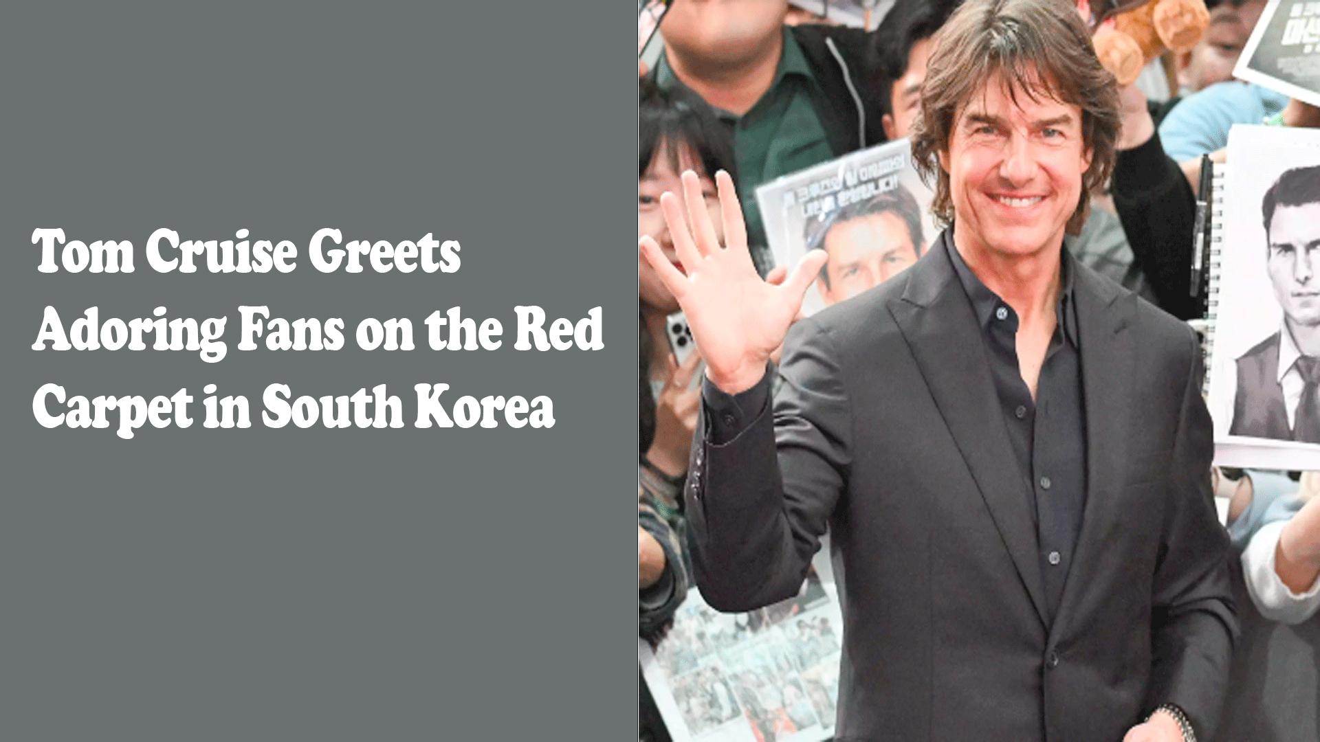 Tom Cruise Greets Adoring Fans on the Red Carpet in South Korea